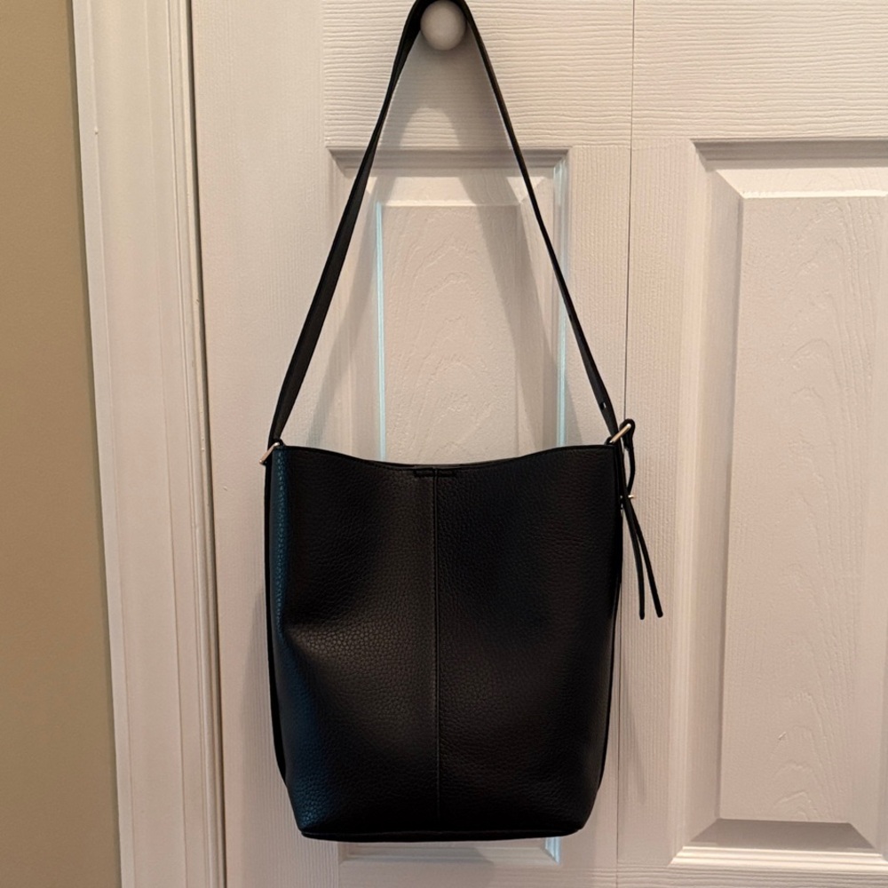 Rachel Zoe Black Pebbled Shoulder Bag